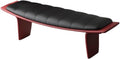 Modern Metal Living Room Shoe Changing Stool Bedroom Leather Upholstered Bed end Entryway(Large)