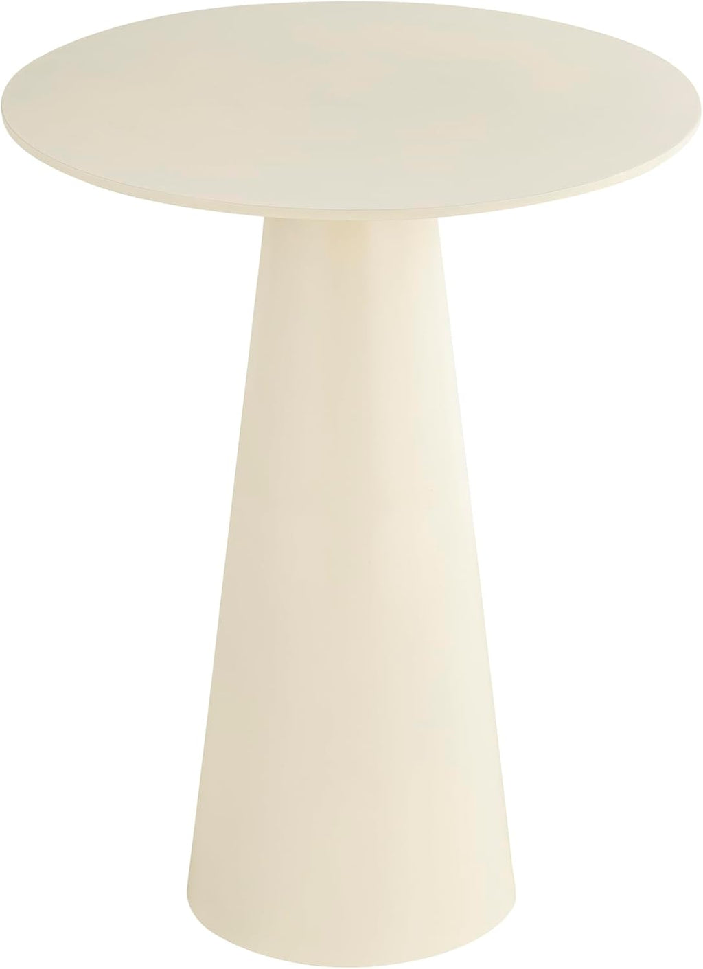 SAFID White Modern Side Table – 19.7” Round End Table – Sleek Aluminum Accent Table for Living Room, Bedroom, Entryway – Minimalist & Contemporary Small Space Furniture