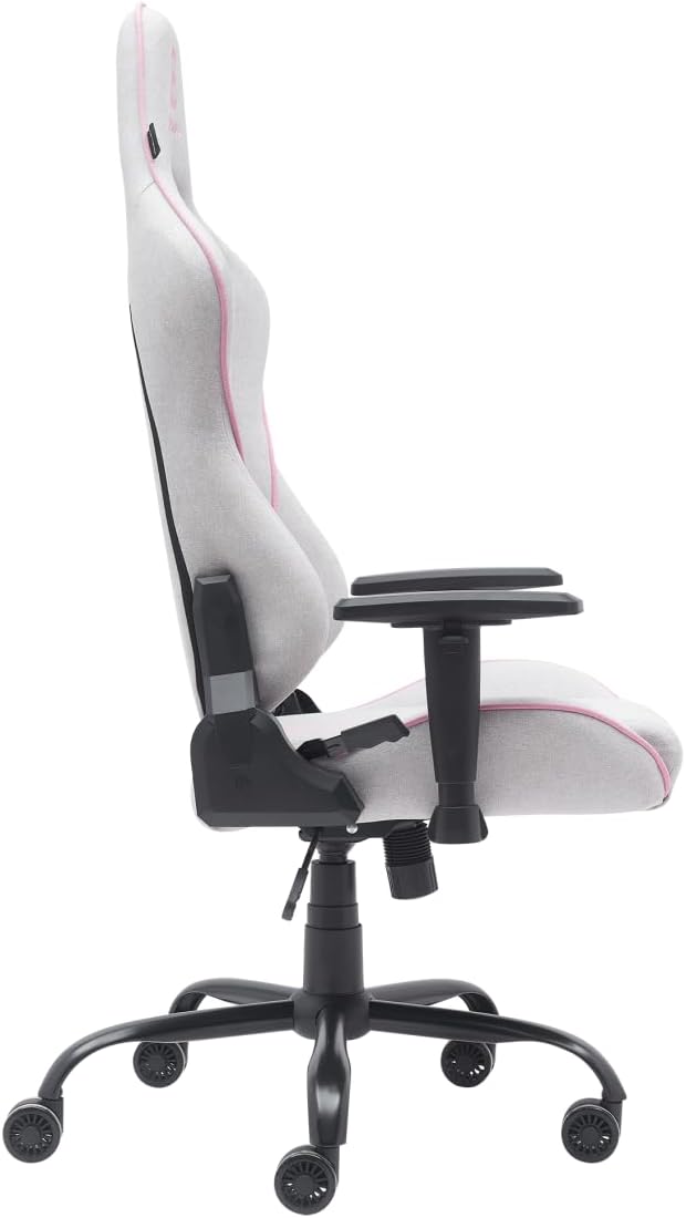 NEWSKILL Kitsune V2 Breathable Fabric Gaming Chair, Lumbar and Cervical Cushions Included, 180 Recliner, Supports up to 300 lbs, Pink