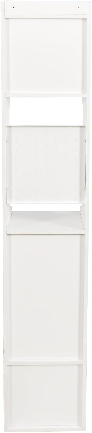 71" High Pantry Cabinet Kitchen Hutch Cabinet with Doors & Open Shelves, Stylish Wooden Sideboard Cupboard Storage Cabinet, Anti-Tip Design Hutch for Kitchen Bathroom(White)