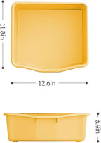 Toy Storage Organizer with 6 Bins, Multi Functional Nursery Organizer Furniture Set Toy Storage Cabinet Unit with HDPE Shelf and Bins for Playroom, Bedroom, Living Room (Yellow White Color)