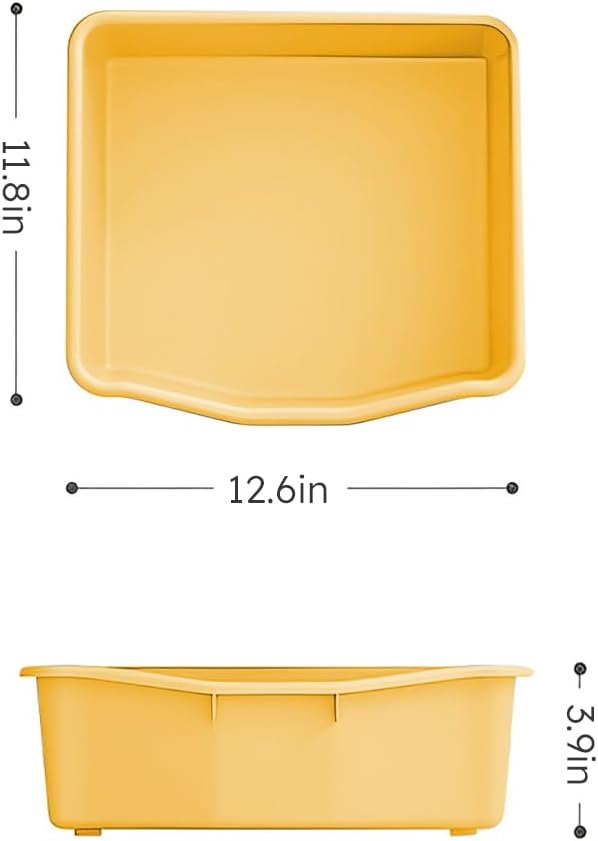 Toy Storage Organizer with 6 Bins, Multi Functional Nursery Organizer Furniture Set Toy Storage Cabinet Unit with HDPE Shelf and Bins for Playroom, Bedroom, Living Room (Yellow White Color)