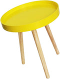 Nordic Style Mini Round Tea Table Small Yellow Sofa Side Table for Living Room Balcony and Bedroom