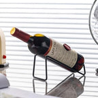 10 Pcs Metal Wine Rack Freestanding -Tabletop/ Countertop Wine Rack Holder - Wine Bottle Storage Rack, Party Wine Holder Stand, Unique Wine Gifts and Accessories for Wine Lovers (Black)