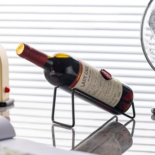 10 Pcs Metal Wine Rack Freestanding -Tabletop/ Countertop Wine Rack Holder - Wine Bottle Storage Rack, Party Wine Holder Stand, Unique Wine Gifts and Accessories for Wine Lovers (Black)