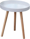 Nordic Small Round Coffee Table White Modern Mini Sofa Side End Table Bedside Accent Furniture for Living Room