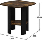 Furnifact Amber Pine Side Table with Elegant Finish, Modern Design, Durable Construction, Perfect for Accent and Living Room, Stylish Home Decor
