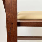 Wooden Folding Chairs with Cushion, Stackable Commercial Seats, Chairs for Weddings, Banquets, and Events, Set of 4, Classic Fruitwood