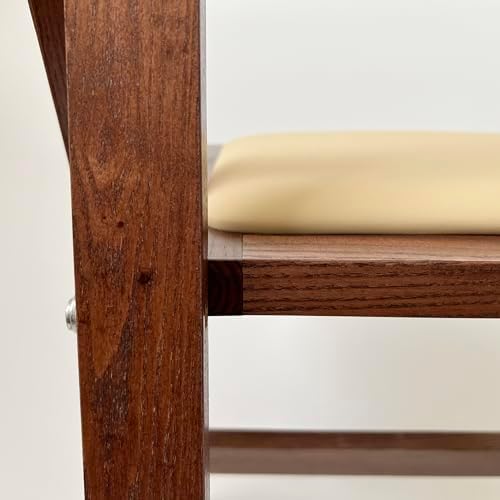 Wooden Folding Chairs with Cushion, Stackable Commercial Seats, Chairs for Weddings, Banquets, and Events, Set of 4, Classic Fruitwood