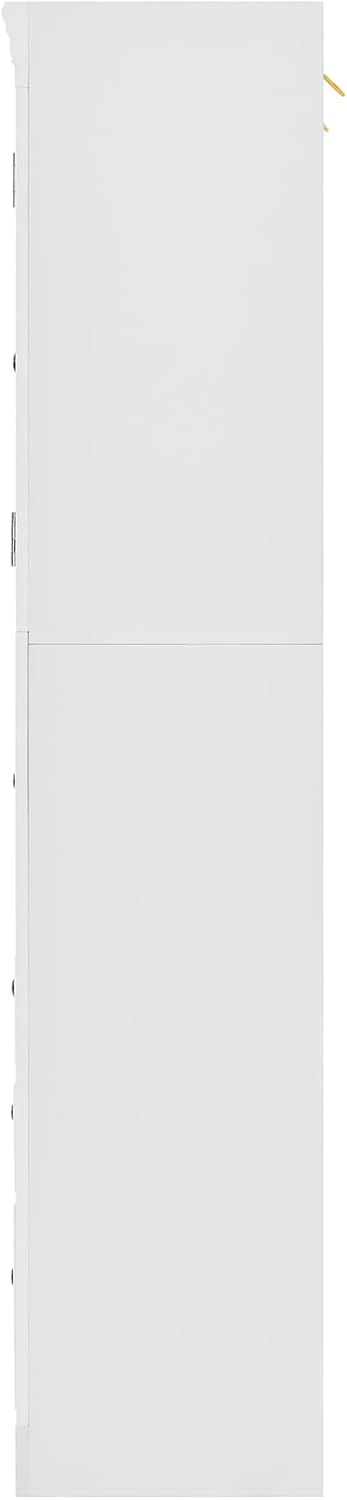 Merax 78'' Extra-Tall Kitchen Pantry Storage Cabinet, Freestanding Multifunctional Cupboard with 3 Drawers & 2 Adjustable Shelves & Power Outlet & Drop-Down Surface, for Dining and Living Room, White