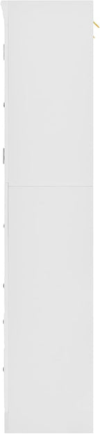 Merax 78'' Extra-Tall Kitchen Pantry Storage Cabinet, Freestanding Multifunctional Cupboard with 3 Drawers & 2 Adjustable Shelves & Power Outlet & Drop-Down Surface, for Dining and Living Room, White