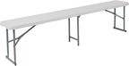 Flash Furniture Talbott 10.25''W x 71''L Bi-Fold Granite White Plastic Bench with Carrying Handle