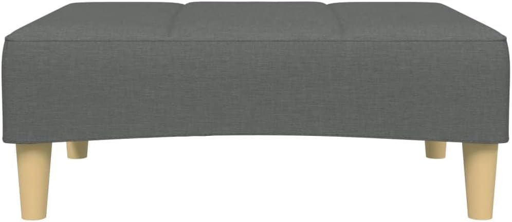 Footstool Dark Gray 30.3x21.7x12.2 Inches Fabric, Sturdy Plywood Frame Footrest for Sofa or Recliner, Cozy and Stable Stool for Living Room