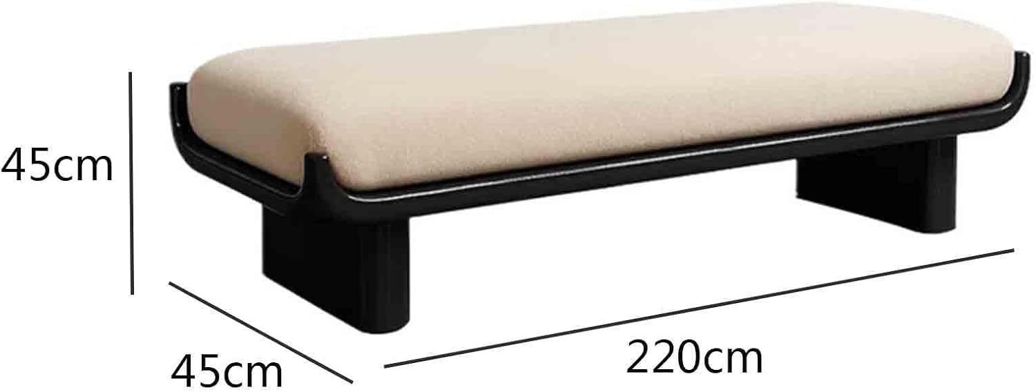 Modern Wooden and Fabric Long Shoe-Changing Bench for Living Room and Bed end Entryway(XXXX-Large)