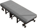 Camping Bed Single Bed, Marching, Office Folding, Adult Home Lounge Chair, Hospital Companion Folding Bed(Black,XL)