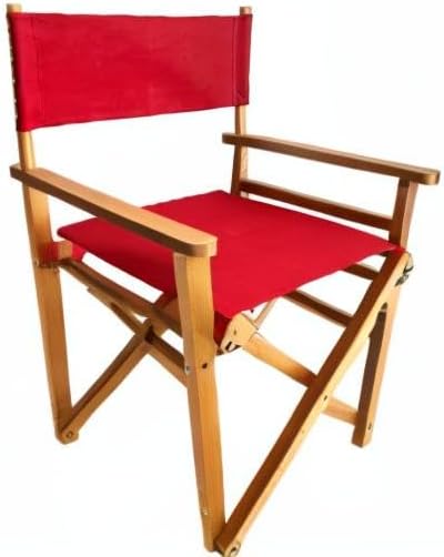1 Set (3pcs) 20.86"L x 16.14"W Directors Chair Canvas Replacement Director Chair Replacement Canvas with Round Fiberglass Stick for Directors Chairs Director Chair Covers Replacement Canva (Red)