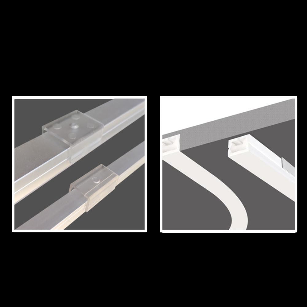 Pack of 100 Silicone Neon Mounting Clips Holder LED Strip Clips Bracket Support Fixing Clamps Accessories for 5-6mm Light