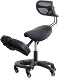 Ergonomic Kneeling Chair with Back Support for Office -Posture Chair with Angled Seat and Backrest for Home and Office-Posture Correction Stool-Improve Your Posture