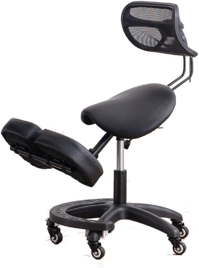 Ergonomic Kneeling Chair with Back Support for Office -Posture Chair with Angled Seat and Backrest for Home and Office-Posture Correction Stool-Improve Your Posture
