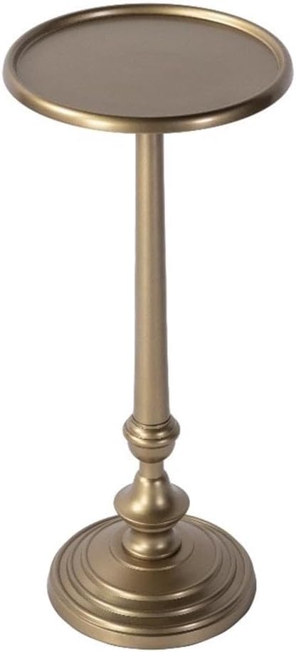 Butler Specialty Company Astoria 10 in. W Round Metal Pedestal End Table - Gold
