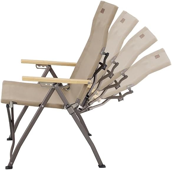 Kakadu Revived Recliner, Adjustable Camping Chair w/ 4 Reclining Positions, Recycled Heavy-Duty Canvas w/Rugged Aluminum Frame and Bamboo Armrests, Foldable Chair, Includes Carry Bag