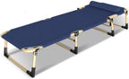 Extra Large Folding Sun Lounger Recliner Chair Adjustable Garden Recliner with 150Kg Support Capacity(Navy)