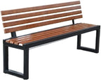 Patio Benches for Outdoors Outdoor Park Chair Solid Wood Backrest Square Leisure Bench Plastic Playground Community Indoor Rest Garden Benches for Outdoors