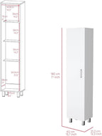 Modern Storage Cabinet, Tall Narrow Locker for Launday Living Room Hallway,for Kitchen Home