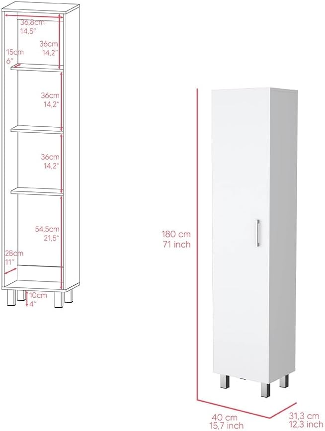 Modern Storage Cabinet, Tall Narrow Locker for Launday Living Room Hallway,for Kitchen Home