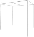 Canopy Bed Frame, Bed Canopy Frame Poles Corner Bracket, Post 4 Corner Bed Poles Netting Bracket Stainless Steel Silver Post with Accessories(King)