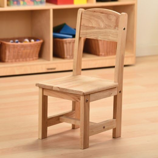 Constructive Playthings KRP-110 Classic Rubberwood Chair for Preschool and Classroom Seating, 10", Durable Classroom Furniture for Schools, Daycares & Learning Spaces