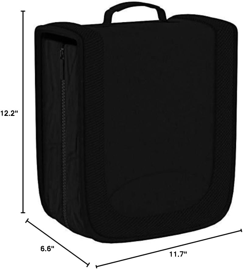 Amazon Basics Polyester CD/DVD Portable Storage Binder with Handle, 400-Capacity, Black