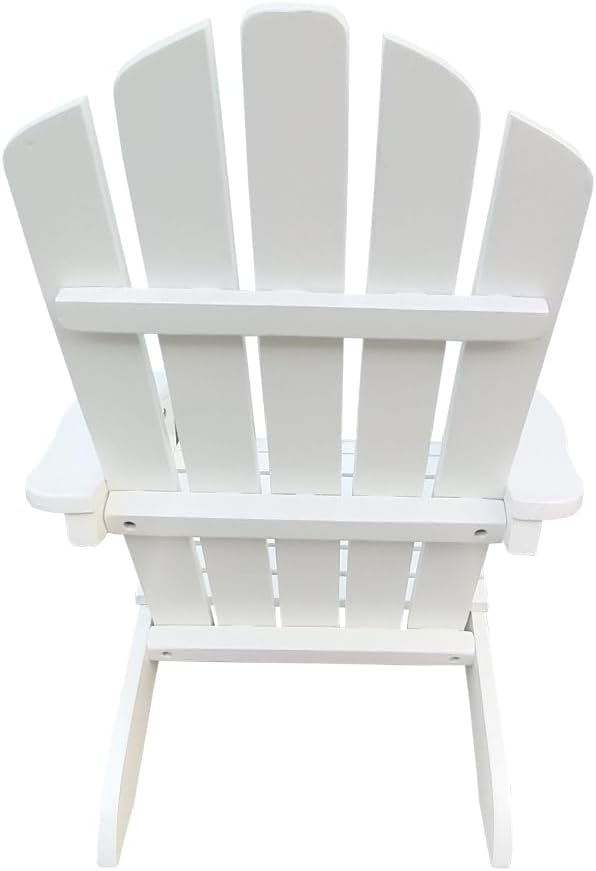Kids Adirondack Chair, White Wood Children Outdoor Patio Chair and Child Garden Seat for Indoor Outdoor Porch Backyard Lawn Furniture