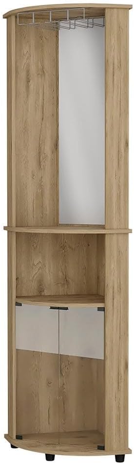 Storage Cabinet 2-Shelf Corner Wine Cabinet with Glass Rack, Tall Pantry Sideboard for Living Room Kitchen,for Kitchen Home