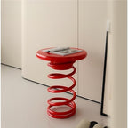 Stool Side Table - Minimalist Accent Ottoman for Small Spaces - Versatile Shoe Bench for Living Room and Entryway