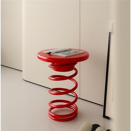 Stool Side Table - Minimalist Accent Ottoman for Small Spaces - Versatile Shoe Bench for Living Room and Entryway