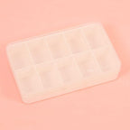 Craftelier - Mini Organizing Box with 10 Compartments for Scrapbooking and Craft Materials | Dimensions 14.6 x 9.1 x 3.2 cm (5.75“ x 3.6” x 1.25") - Clear & White Color