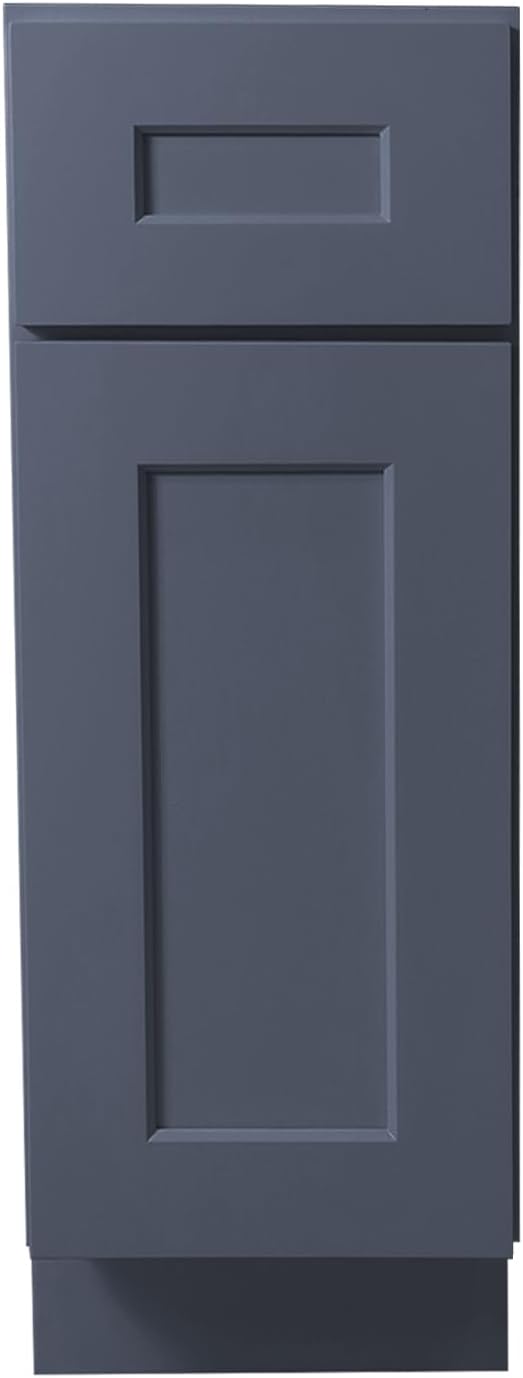 Kitchen Base Cabinets with Drawers, 21" Wide 24 Inch Deep Storage Cabinet with Shaker Doors & Shelves, Modern Solid Wood Furniture, Easy to Assembly for Pantry, Laundry Room, Coffee Bar -Blue