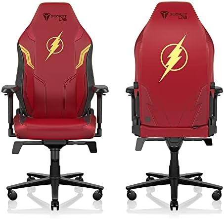Secretlab Titan Evo Flash Gaming Chair - Reclining - Ergonomic & Comfortable Computer Chair with 4D Armrests - Magnetic Head Pillow & 4-Way Lumbar Support - Red - Leatherette