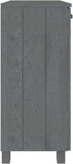 Dark Grey Solid Pine Wood Sideboard with MDF Large Storage Cabinet, Rustic Design for Living Room and Dining Area, Two Doors and Built-in Shelves for Ample Storage, Durable