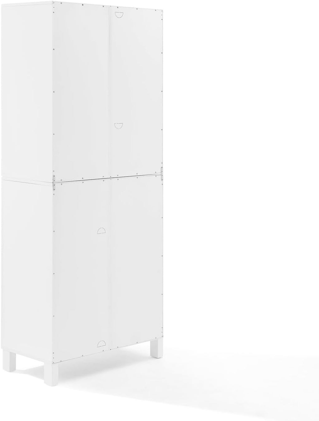Maykoosh Tall Kitchen Pantry Set - Stackable Storage Cabinets - White - 16" x 30" x 72"