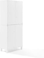 Maykoosh Tall Kitchen Pantry Set - Stackable Storage Cabinets - White - 16" x 30" x 72"