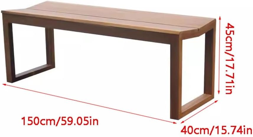 Patio Benches for Outdoors Waterproof Bench Solid Wood Park Chair Courtyard Balcony Teak Shoe Changing Garden Benches for Outdoors