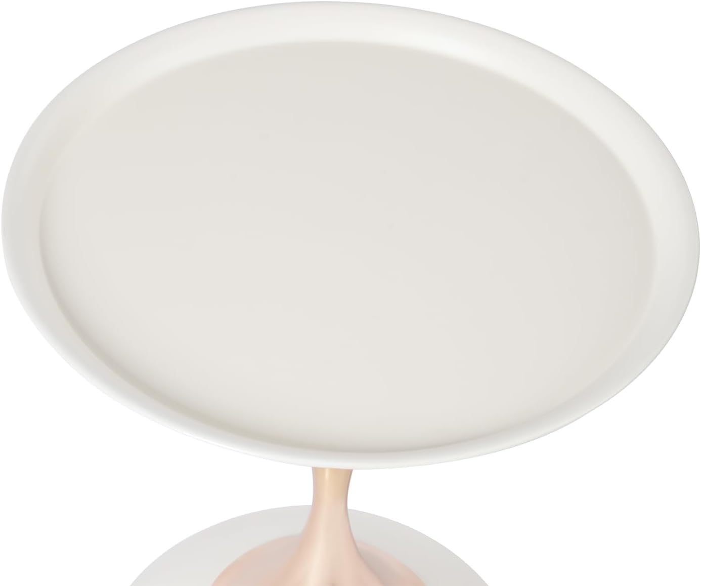 Xuthusman Round Side Table,Metal End Table with Mermaid Pillar Modern Nightstand Small Drink Table Floor Standing End Table for Living Room Bedroom Corners Office