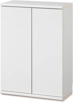 Shirai Sangyo PTS-8560D WH Under-Counter Storage Rack, Door Type, Cabinet, Wooden, Combined Width for Kitchen and Dining Room, Simple Design, White, Width 23.6 inches (60 cm), Depth 11.7 inches (29.6