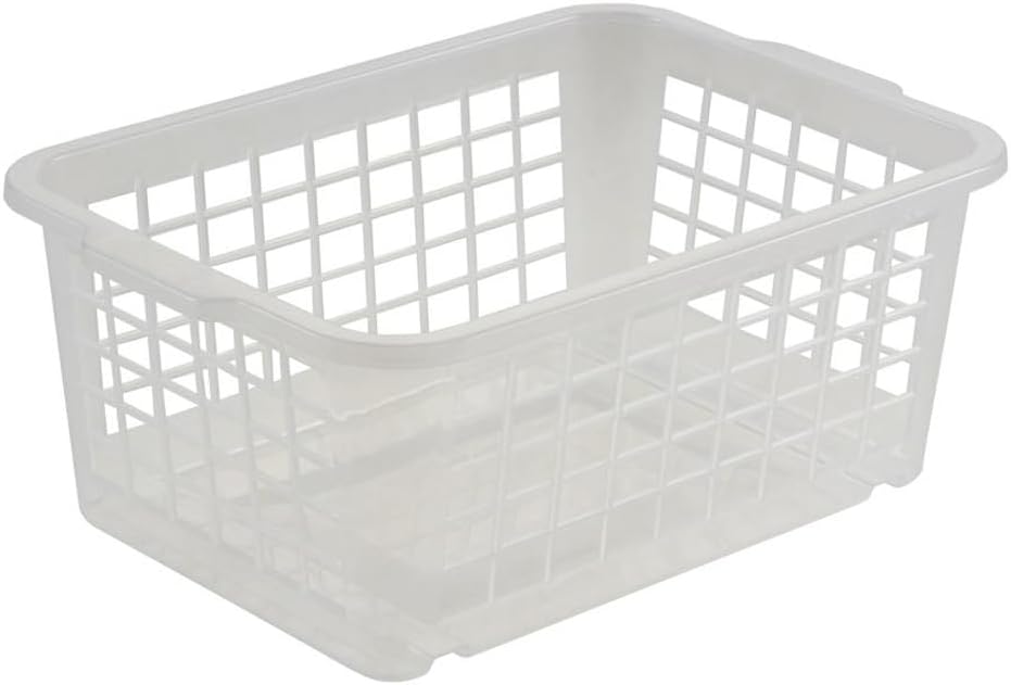 keeeper Storage Basket, Sturdy Plastic (PP), 2.8 l, 25 x 17 x 10 cm, Fred, Transparent-Natural