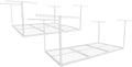 FLEXIMOUNTS 2 Pack 4x6 Overhead Garage Storage Adjustable Ceiling Rack 72" Length x 48" Width x 40" Height, 450lbs Weight Capacity, White, Classic Series