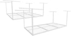 FLEXIMOUNTS 2 Pack 4x6 Overhead Garage Storage Adjustable Ceiling Rack 72" Length x 48" Width x 40" Height, 450lbs Weight Capacity, White, Classic Series