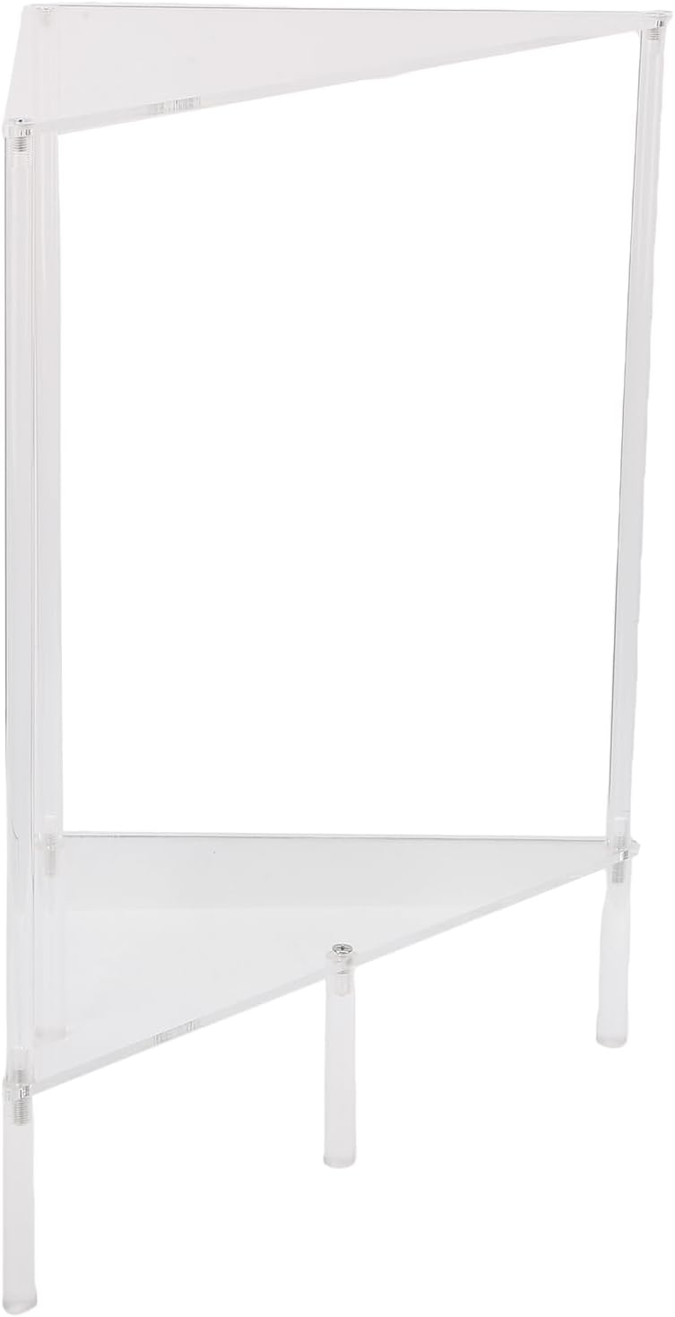 banapoy Acrylic End Table, 2 Tier Clear Corner Side Table, Small Corner Shelf Stand Display Rack, for Living Room, Bedroom, Bathroom, 11.8x19.7in