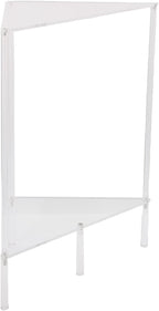 banapoy Acrylic End Table, 2 Tier Clear Corner Side Table, Small Corner Shelf Stand Display Rack, for Living Room, Bedroom, Bathroom, 11.8x19.7in